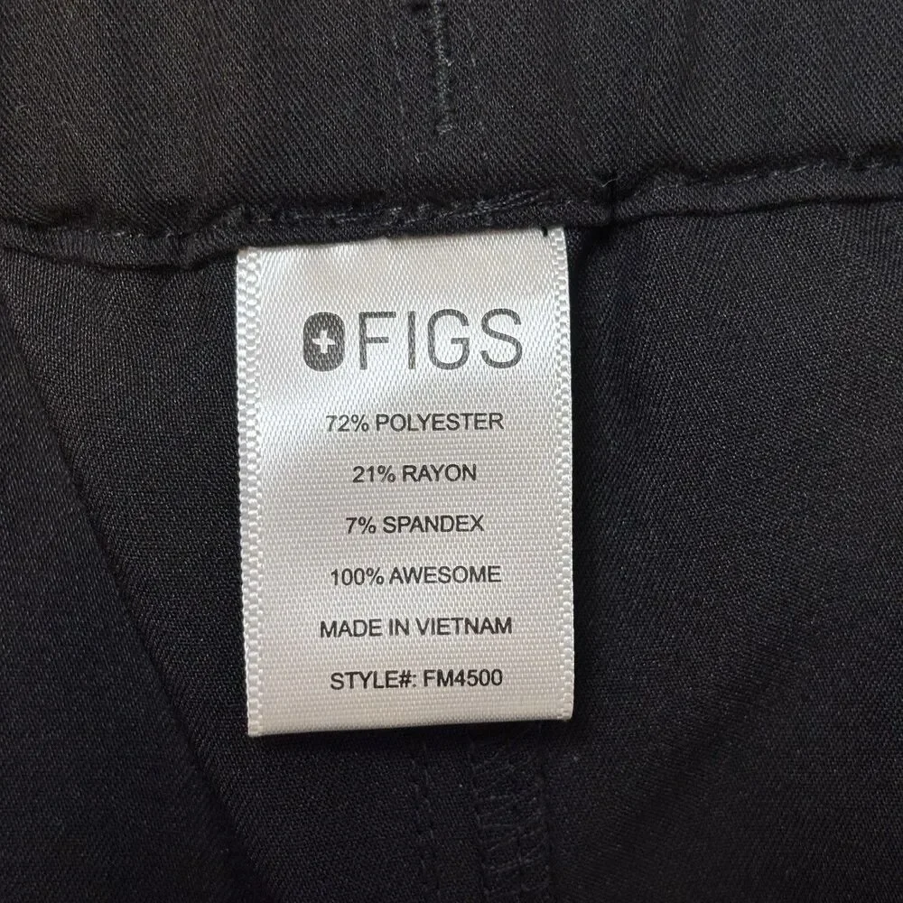 Men's Figs Pisco Basic Scrub Pants Technical Collection FM4500 Black Size Large